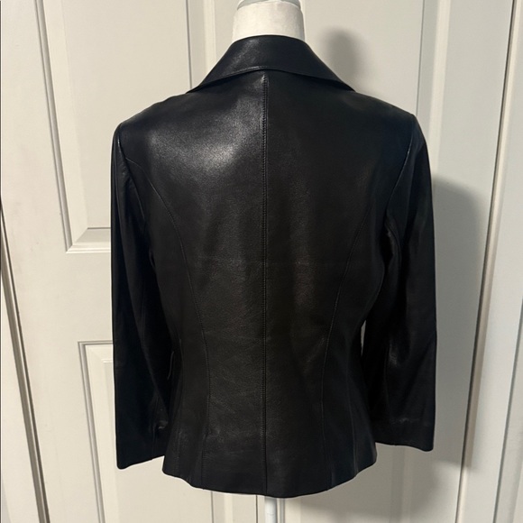 Lafayette 148 New York Black Leather Jacket - Picture 4 of 4